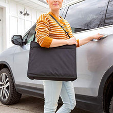 Load image into Gallery viewer, Lusso Gear: Kids Travel Tray with Dry Erase Board, No-Drop Tablet Holder, Lap Desk for Traveling with Cup Holder, Snack and Toy Storage Pockets, Fits Airplane and Booster Seats (Black)