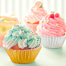 Load image into Gallery viewer, 1000 PCS Cupcake Liners 1.25 inches Mini Foil Baking Cups Wrapper Muffin Cases Gold and Silver Tulip Paper Cups for Baby Shower, Birthday Party, Weddings Decorations (Silver,Gold)