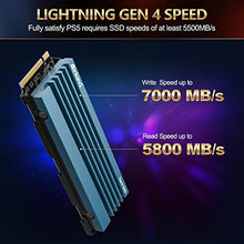Load image into Gallery viewer, INLAND Gaming Performance Plus 8TB Gen 4 PCIe 4.0 NVMe M.2 SSD with Heatsink Compatible with PS5 & PC, Read/Write Speed up to 7000MB/s and 5800MB/s, 6000 TBW Internal Solid State Drive