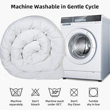 Load image into Gallery viewer, ilavande White Queen Comforter,Full Fluffy Soft Down Alternative Comforter,Warm Lightweight Duvet Insert,All-Season White Quilted Comforter-Machine Washable-Queen Size Comforter 90"x90"