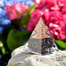 Load image into Gallery viewer, Orgone Pyramid-Black Tourmaline-Crystal-Chakra Balancing Orgone Energy Generator- Nubian Orgonite Pyramid for E-emission Protection – Healing Crystal Boost Immune System Meditation