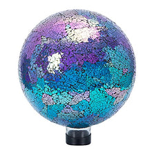 Load image into Gallery viewer, VCUTEKA Gazing Ball, Glass Mosaic Gazing Balls Sphere for Garden Lawn Outdoor Ornament Yard Decorative, 10-Inch, Purple