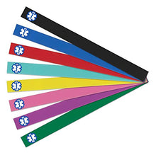 Load image into Gallery viewer, Silicone Sport Medical Alert ID Bracelet - Black (Incl. 6 Lines of Custom Engraving). Choose Your Color!