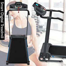 Load image into Gallery viewer, SereneLife Smart Electric Folding Treadmill – Easy Assembly Fitness Motorized Running Jogging Exercise Machine with Manual Incline Adjustment, 12 Preset Programs | SLFTRD20 Model
