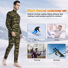 Load image into Gallery viewer, Men's Thermal Underwear Wintergear Fleece Long Johns Compression Base Layer Set Skiing Warm Top & Bottom (Camo, Small)