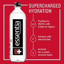Load image into Gallery viewer, Essentia Bottled Water, 1 Liter, Pack of 12 Bottles; 99.9% Pure, Infused with Electrolytes for a Smooth Taste, pH 9.5 or Higher; Ionized Alkaline Water