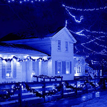 Load image into Gallery viewer, BOLWEO 2 Pack Solar String Lights Outdoor,16.4Ft 50LEDS Starbright Solar Lights, IP65 Waterproof Wire Lighting for Christmas Tree Halloween Home Garden Wedding Party Fairy Decoration(Blue)