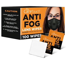 Load image into Gallery viewer, Care Touch Anti Fog Wipes for Glasses, 100 Individually Wrapped Antifog Lens Wipes