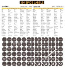 Load image into Gallery viewer, SpaceAid 4 Tier Spice Rack Organizer with 28 Spice Jars, 386 Spice Labels, Chalk Marker and Funnel Set for Cabinet, Countertop, Pantry, Cupboard or Door & Wall Mount
