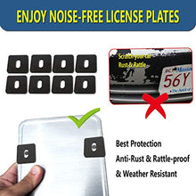 Load image into Gallery viewer, ZXFOOG Stainless Steel License Plate Screws-Rust Proof Car Tag Bolts for Fastening License Plate Cover, Front or Rear License Plate Frames with Screw Black Caps (M6 Screws+Chrome Caps)