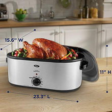 Load image into Gallery viewer, Oster Roaster Oven with Self-Basting Lid | 22 Qt, Stainless Steel