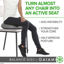 Load image into Gallery viewer, Gaiam Balance Disc Wobble Cushion Stability Core Trainer For Home Or Office Desk Chair & Kids Alternative Classroom Sensory Wiggle Seat