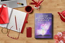 Load image into Gallery viewer, Law of Attraction Daily Planner - Deluxe Day Calendar and Gratitude Journal to Increase Productivity, Happiness & Time Management - Non Dated, A5 Purple Hardcover + Bonus Stickers