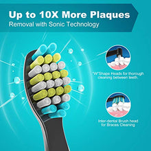 Load image into Gallery viewer, Electric Toothbrush Powerful Cleaning with 5 Modes, Smart Timer, 10 Brush Heads & 2 Travel Cases, Electric Toothbrush Family Pack Rechargeable Whitening Sonic Toothbrush Fairywill