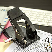 Load image into Gallery viewer, Officemate Heavy Duty 2-Hole Punch, Padded Handle, Black, 50-Sheet Capacity (90082), Model Number: OIC90082