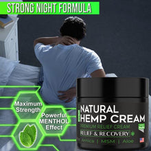 Load image into Gallery viewer, (2 Pack) Hemp Cream for Pain Relief and inflammation - Hemp Pain Relief Cream Extra Strength | Relieves Knees, Joints & Back Muscle | Made in USA | Natural Hemp Oil Extract 4oz