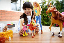 Load image into Gallery viewer, Mattel Barbie Hugs 'n Horses Playset with Barbie and Chelsea Dolls, 2 Horses and 15+ Accessories for Kids 3 Years Old and Up