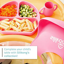 Load image into Gallery viewer, Baby to Toddler Silicone Suction Plate – Divided, BPA-Free Baby Led Weaning Plate Fits Most High Chair Trays – Dishwasher-, Oven-, & Microwave-Safe Kids Dishes by Silikong, 8.2x7.3x1.4 in. (Blue)