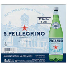 Load image into Gallery viewer, S.Pellegrino Sparkling Natural Mineral Water, 33.8 fl oz. Plastic Bottles (Pack of 12)