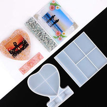 Load image into Gallery viewer, LET'S RESIN Resin Photo Frame Molds, Large Size Silicone Picture Frames Resin Molds for Casting, Square & Heart Shape Silicone Epoxy Molds for DIY Home Table Decor