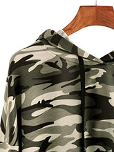 Load image into Gallery viewer, MakeMeChic Women's Long Sleeve Casual Printed Sweatshirt Crop Top Hoodies Camo XL