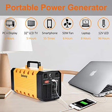 Load image into Gallery viewer, Aeiusny Portable Solar Generator 500W 288WH UPS Power Station Emergency Battery Backup Power Supply Charged by Solar/AC Outlet/Car for CPAP Laptop Home Camping