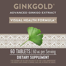 Load image into Gallery viewer, Nature's Way Ginkgold Eyes, Visual Health Formula*, Gluten Free, 60 mg per serving, 60 Vegan Tablets