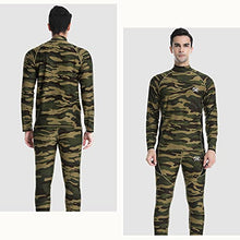 Load image into Gallery viewer, Men's Thermal Underwear Wintergear Fleece Long Johns Compression Base Layer Set Skiing Warm Top & Bottom (Camo, Small)