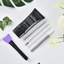 Load image into Gallery viewer, Blackhead Remover Face Mask,Black Mask,3-in-1 Purifying Charcoal Peel off Mask with Acne & Blackhead Extractor Kit and Silicone Brush,Deep Cleansing Facial Mask for All Skin Types Face & Nose