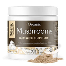 Load image into Gallery viewer, FERA PET ORGANICS Mushroom Blend for Dog and Cat Immune Support - USDA Organic Certified - for Cognitive Health, Vitality, and Immune Support, Made in The USA, 120 Servings, 60g