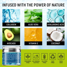 Load image into Gallery viewer, Collagen Cream - Anti Aging Face Moisturizer - Day & Night - Made in USA - Natural Formula with Hyaluronic Acid & Vitamin C - Cleanse, Moisturize, and Protect Your Skin