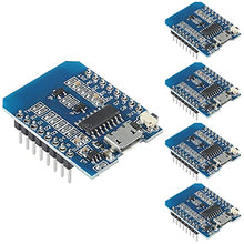 Load image into Gallery viewer, ACEIRMC ESP8266 ESP-12 ESP-12F NodeMcu Mini D1 Module WeMos Lua 4M Bytes WLAN WiFi Internet Development Board Base on ESP8266 ESP-12F for Arduino,Compatible with WeMos D1 Mini (5pcs)