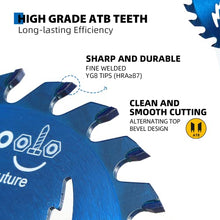 Load image into Gallery viewer, Amoolo 4-1/2" 24T Arbor Circular Saw Blade for Cutting Wood, Plastic and Wood Composite with 5/8" Arbor (4.5"-3pcs)