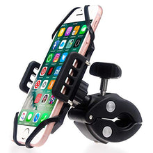 Load image into Gallery viewer, DHYSTAR Cell Phone Holder Mount Clip for Golf Cart Accessories, Music Microphone Stand Pole, Wheelchair Walker, Stroller, Boat, Bicycle Handlebar, Exercise Spin Bike, Clamp Fits Most Smartphones