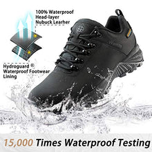 Load image into Gallery viewer, Wantdo Men's Waterproof Hiking Shoes Water Resistant Leather Boot Shoes Outdoor Trail Oxford Walking Shoes Black 10 M US
