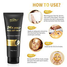 Load image into Gallery viewer, Blackhead Remover Mask, 24K Gold Peel Off Mask, Gold Facial Mask Anti-Aging, Deep Cleansing, Reduces Fine Lines& Wrinkles Great for All Skin, With Blackhead Remover Extractor Tools Kit & Mask Brush