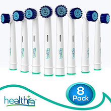 Load image into Gallery viewer, Compatible with Oral-B Electric Toothbrush Sensitive Replacement Head Generic - 8-Pack | Gentle-Action Tooth Brush Heads with Dupont Bristles | Sensitive Gums & Teeth & Gentle Whitening Action | Braun