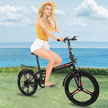 Load image into Gallery viewer, HUUH Folding Bikes for Adults,20" 7 Speed City Folding Compact Bike Bicycle Urban CommuterćShip from USAć (Black)