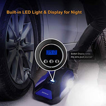 Load image into Gallery viewer, Akface Tire Inflator Portable Air Compressor, DC 12V Digital Air Pump for Car Tires, Bicycles and Other Inflatables, Auto Shut Off Feature