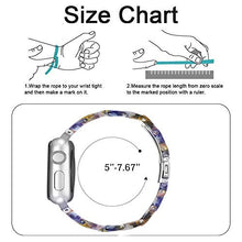 Load image into Gallery viewer, Omter Band Replacement for Apple Watch 40mm 38mm Women Men Fashion Resin Band Bracelet Compatible iWatch Series 5/4,Series 3/2 /1(Blue 40mm 38mm)