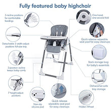 Load image into Gallery viewer, Onasti 7 in 1 High Chair | Converts to Dining Booster Seat with Easy Cleanup Features, Grows with Child with 7 Modes, Ultra Compact High Chair, Ambiance Grey