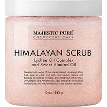 Load image into Gallery viewer, Majestic Pure Himalayan Salt Body Scrub with Lychee Oil, Exfoliating Salt Scrub to Exfoliate & Moisturize Skin, Deep Cleansing - 10 oz