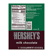 Load image into Gallery viewer, HERSHEY'S Organic Milk Chocolate Candy, Individually Wrapped, 1.55 oz Bar (12 Count)