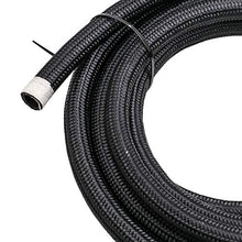 Load image into Gallery viewer, 3/8 6AN 20FT Fuel Line Hose Kit, Nylon Stainless Steel Braided Fuel Line Oil/Gas/Fuel Hose End Fitting Hose with 10PCS Swivel Fuel Hose Fitting Adapter Kit - Black