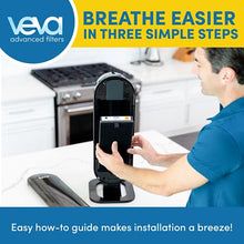 Load image into Gallery viewer, VEVA 8000 Elite Pro Series Black Air Purifier for Home & Large Room, 325 Sq Ft., HEPA Filter & 4 Premium Activated Carbon Pre Filters Removes Allergens, Smoke, Dust, Pet Dander & Odor Complete Tower Air Cleaner Home & Office