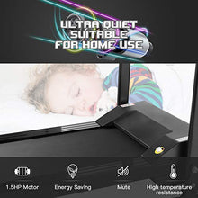 Load image into Gallery viewer, ANCHEER Folding Treadmill, Electric Running Machine with LCD Monitor Motorized,Pulse Grip and Safety Key,Portable Fitness Treadmill for Home/Office Use,US Stock (Black)