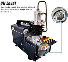 Load image into Gallery viewer, HPDAVV Protable PCP Air Compressor 4500Psi/30Mpa/300BAR - 1.5KW/110V/60Hz - Auto Stop - Pressure Customized - Paintball & SCUBA HPA Tank Filling Pump