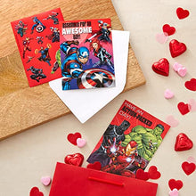 Load image into Gallery viewer, Hallmark Kids Avengers Valentines Day Cards and Stickers Assortment (24 Cards with Envelopes)