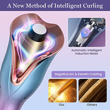 Load image into Gallery viewer, Aliavos Automatic Curling Iron, Auto Hair Curler with 4 Temp Up to 425℉& 3 Timer & Dual Voltage,1" Larger Rotating Barrel Curling Wand,Fast Heating, Anti-Scald, Auto Shut-Off Spin Iron for Styling