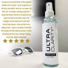 Load image into Gallery viewer, ULTRA CLARITY Eyeglass Lens Cleaning Spray 6 oz, Glasses, Phone & Electronic Screens, Optic Surfaces, Ideal Even on Coated Surfaces, Silicone-Free, Safe Professional Grade Formula